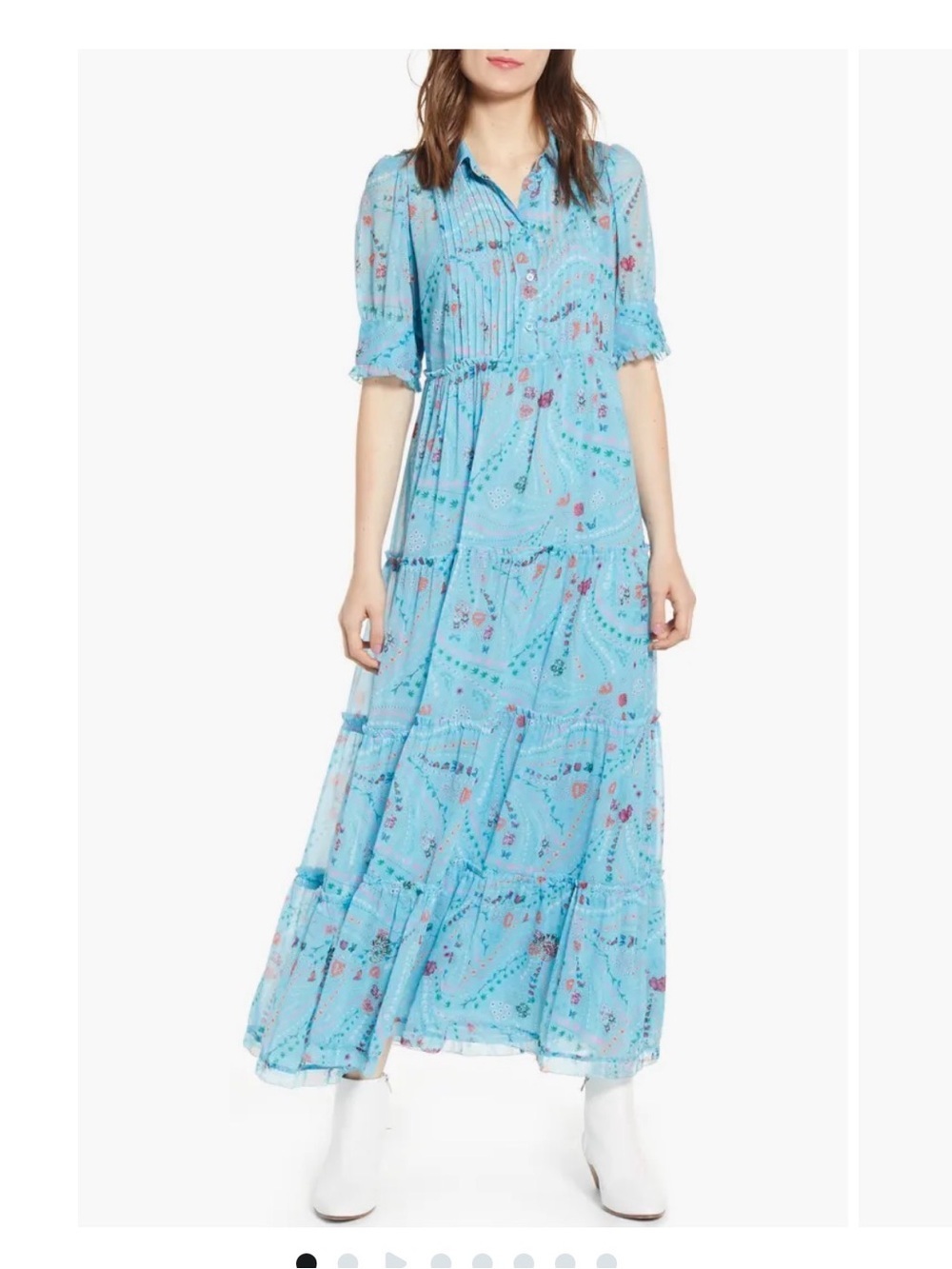 Zadig & Voltaire Blue Floral Print Dress XS